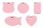 Pink Plastic Engraved Cat Tags by Red Dingo